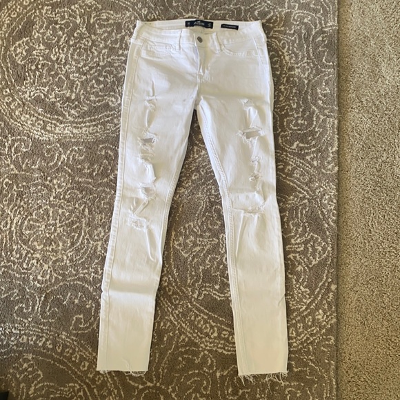 White Distressed Jeans - Picture 1 of 2